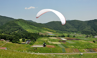 神鍋高原　パラグライダー
